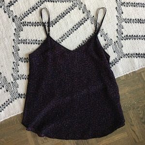 Aritzia silk patterned tank
